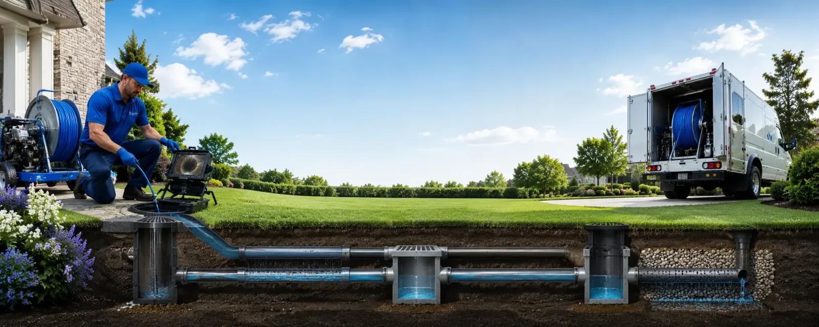 Outdoor drain cleaning information for Glen Rock, PA